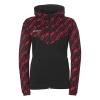 BLUZA ZAPINANA Z KAPTUREM PROGRESSIVE 28 WOMEN UHLSPORT  czarny/czerwony
