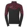 BLUZA ZAPINANA Z POD SZYJĄ PROGRESSIVE 28 UHLSPORT  czarny/czerwony