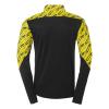 BLUZA ZAPINANA Z POD SZYJĄ PROGRESSIVE 28 UHLSPORT - czarny/jasny żółty