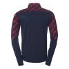 BLUZA ZAPINANA Z POD SZYJĄ PROGRESSIVE 28 UHLSPORT - granatowy/czerwony