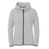 BLUZA ZAPINANA Z KAPTUREM ID WOMEN UHLSPORT  ciemny szary