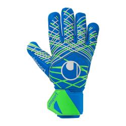 RĘKAWICE AQUASOFT HN UHLSPORT  niebieski/neonowy zielony/biały