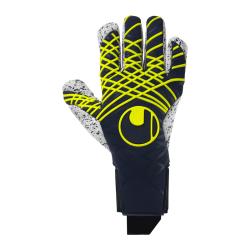 RĘKAWICE PREDICTION SUPERGRIP+ FINGER SURROUND UHLSPORT  granatowy/biały/neonowy żółty