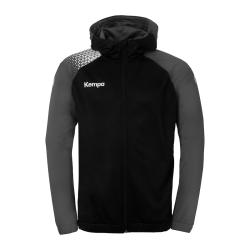 BLUZA ZAPINANA Z KAPTUREM AMBITION 28 KEMPA  czarny/antracytowy