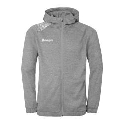 BLUZA ZAPINANA Z KAPTUREM AMBITION 28 KEMPA  szary/biały