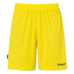 SPODENKI MECZOWE CENTER BASIC FTP UHLSPORT  jasny żółty/lazurowy niebieski
