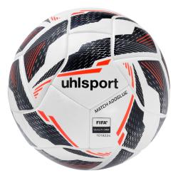 PIŁKA DO PIŁKI NOŻNEJ MATCH ADDGLUE UHLSPORT  biały/granatowy/neonowy czerwony
