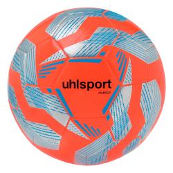 PIŁKA DO PIŁKI NOŻNEJ PLAYER UHLSPORT  neonowy czerwony/srebrny/niebieski