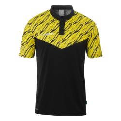 KOSZULKA POLO PROGRESSIVE 28 UHLSPORT  czarny/jasny żółty