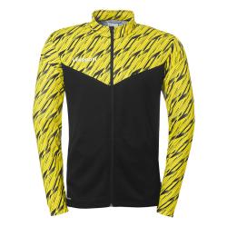 BLUZA ZAPINANA POLY PROGRESSIVE 28 UHLSPORT  czarny/jasny żółty