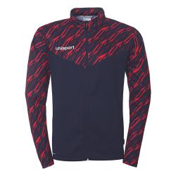 BLUZA ZAPINANA POLY PROGRESSIVE 28 UHLSPORT  granatowy/czerwony