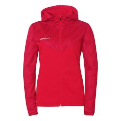 BLUZA ZAPINANA Z KAPTUREM PROGRESSIVE 28 WOMEN UHLSPORT  czerwony